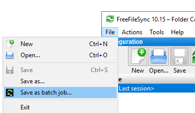 freefilesync batch job