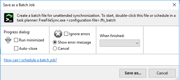 freefilesync batch task scheduler